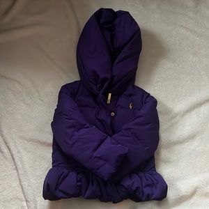 Ralph Lauren purple button zip up jacket